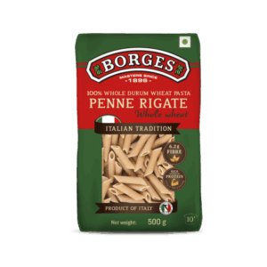 Borges Penne Rigate Whole Wheat Pasta - 500 g