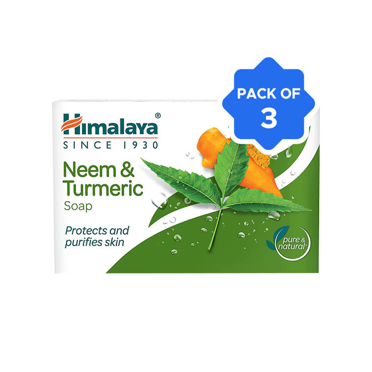 Himalaya Neem & Turmeric Soap 125 g – Pack of 3 – 3 x 125 g