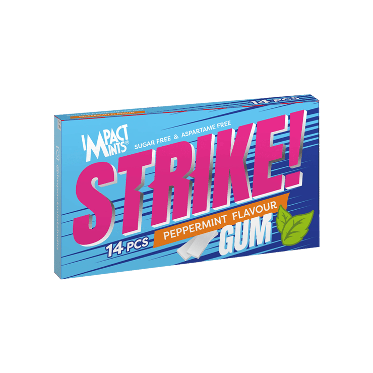 Impact Strike Peppermint Chewing Gum – 29 g
