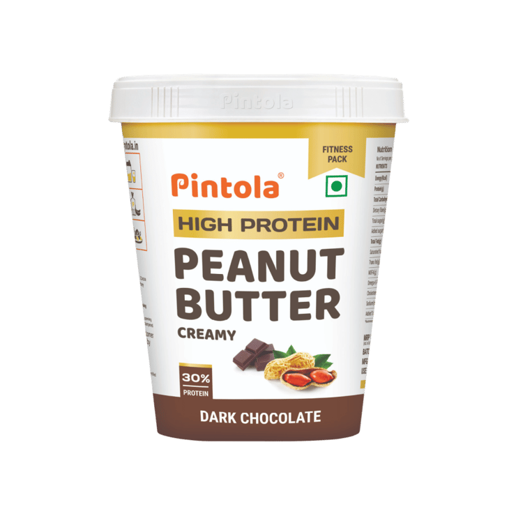 Pintola Dark Chocolate Creamy Peanut Butter (High Protein) – 510 g