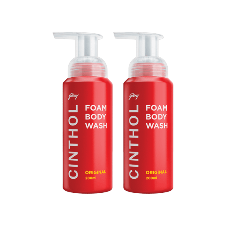 Cinthol Foam Body Wash – Original – Pack of 2 – 2 x 200 ml
