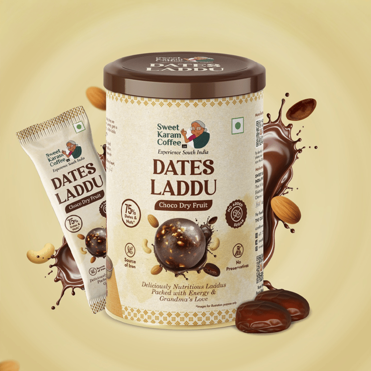 Choco Dryfruit Dates Laddu by Sweet Karam Coffee – 180 g