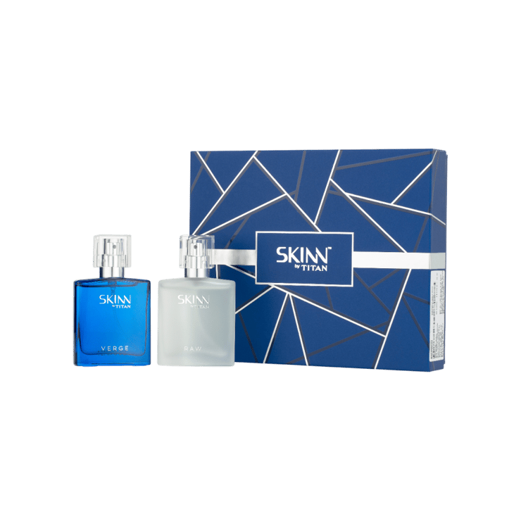 Skinn by Titan Men Verge & Raw Miniature EDP Perfume Gift Set (Verge & Raw) – 1 pack (2 pieces)