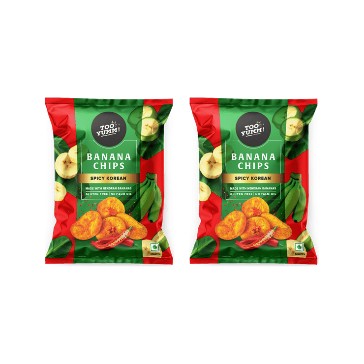 Too Yumm Spicy Korean Nendran Banana Chips – Pack of 2 – 2 x 75 g