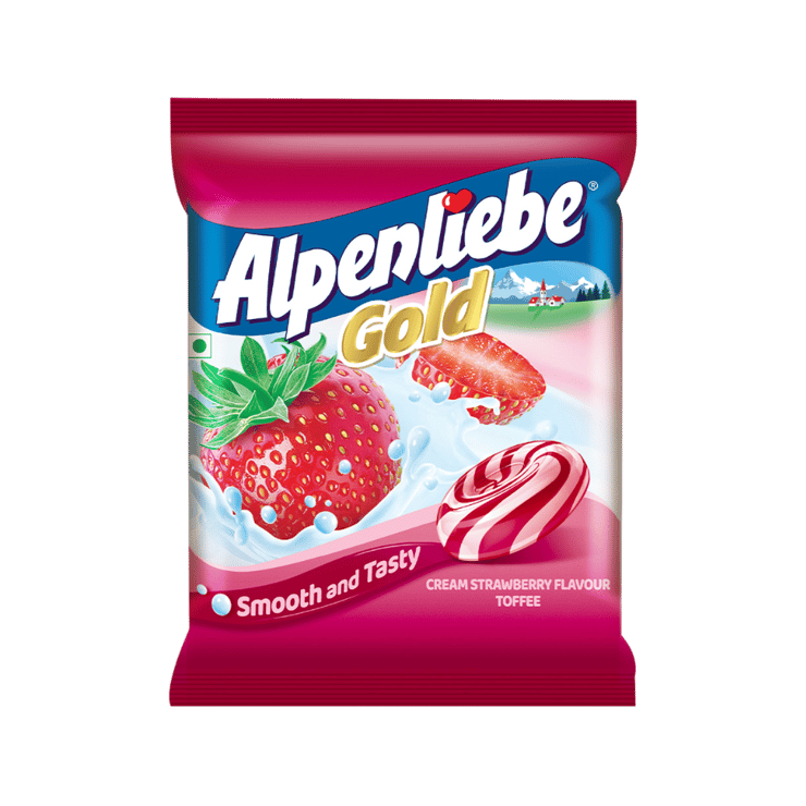 Alpenliebe Gold Cream Strawberry Candy (90 Pieces) – 297 g