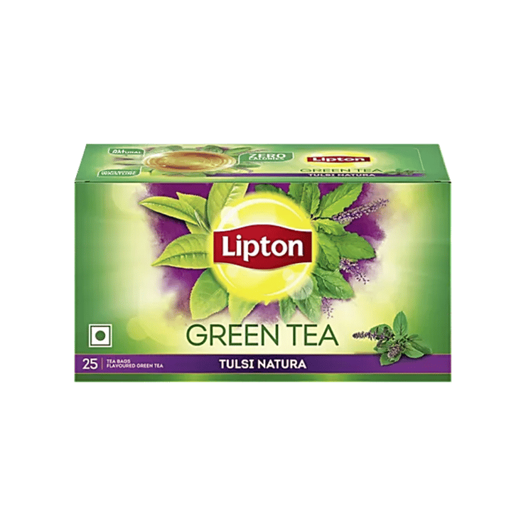 Lipton Tulsi Natura Green Tea Bags – 25 pieces