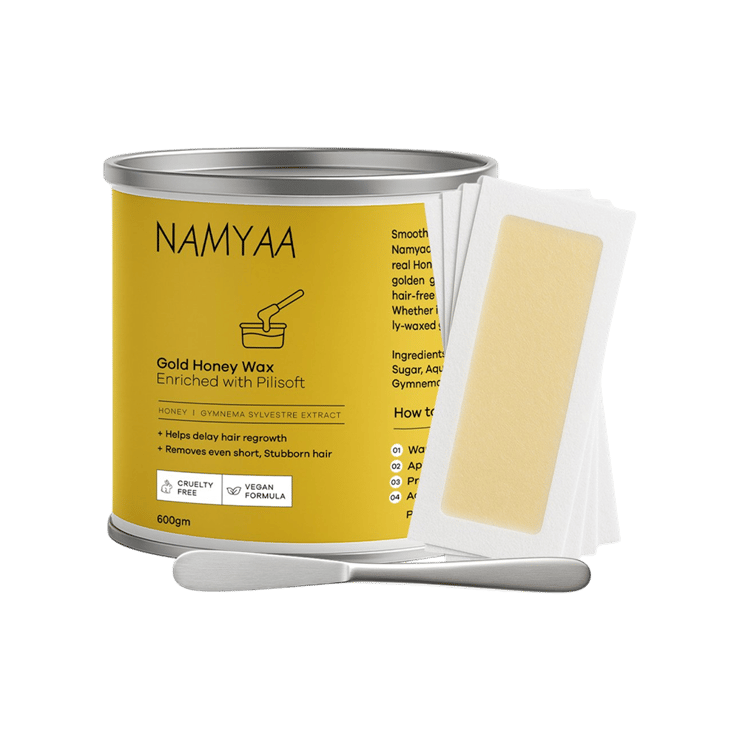 Namyaa Gold Honey Hair Removal Wax (with Knife & Strips) – 600 g