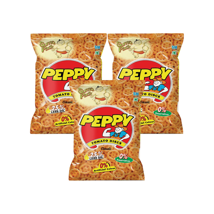 Peppy Tomato Discs Crisps – Pack of 3 – 3 x 55 g