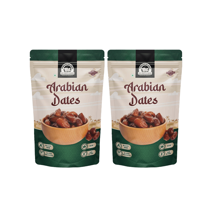 Wonderland Foods Arabian Dates – Pack of 2 (Laal Khajur) – 2 x 250 g