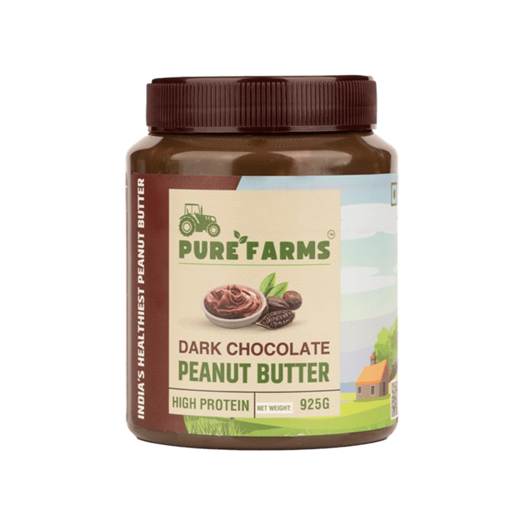Pure Farms Dark Chocolate High Protein Peanut Butter – 925 g