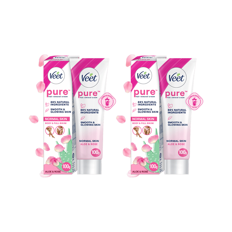 Veet Aloe Vera Sensitive Skin Hair Removal Cream – Pack of 2 – 2 x 100 g