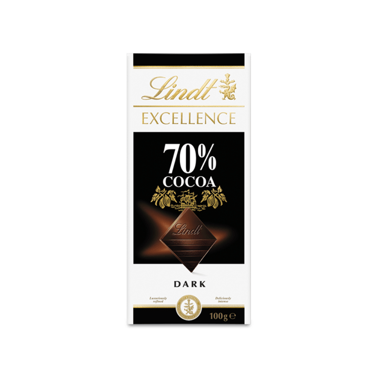 Lindt Excellence 70% Cocoa Dark Chocolate Bar – 100 g