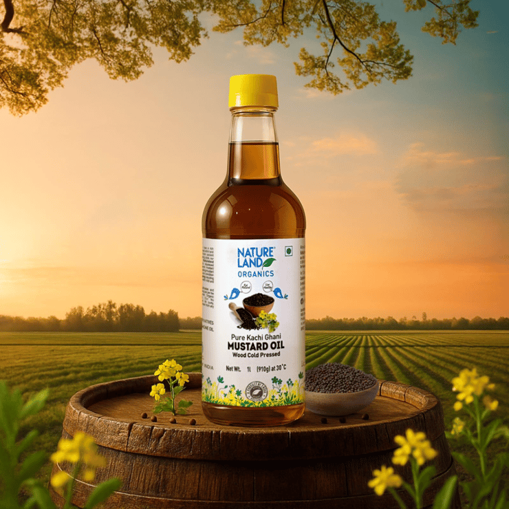Natureland Organic Mustard Oil Cold Pressed – 1 ltr