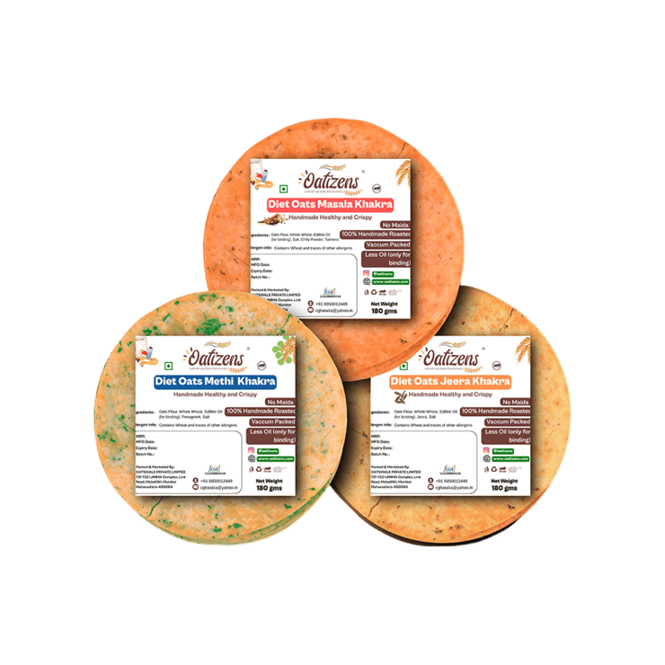 Oatizens Diet Oats Assorted Khakhra – 3 x 180 g