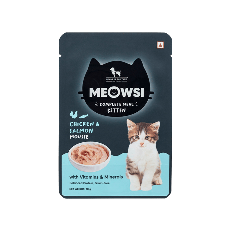 HUFT Meowsi Chicken & Salmon Mousse Wet Kitten Food – 70 g
