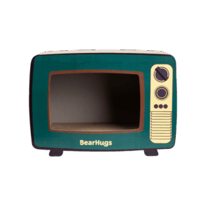 BearHugs Retro TV Cat Scratcher & Hideout (Multicolour) - 1 unit