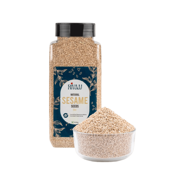 RIVAAJ White Sesame Seeds / Til Seeds – 500 g
