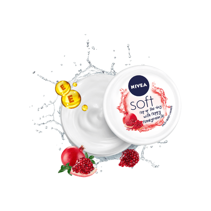 Nivea Soft Light Peppy Pomegranate Moisturizing Cream (100 ml) – 100 ml