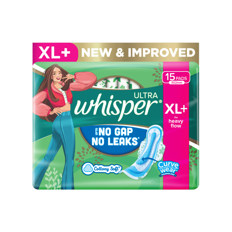 Whisper Ultra Clean Sanitary Pads (15 pieces) – 15 pieces