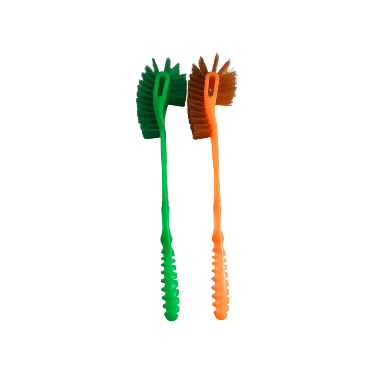 TINUMS Plastic Double Sided Flexible Toilet Brush – 1 pack (2 pieces)