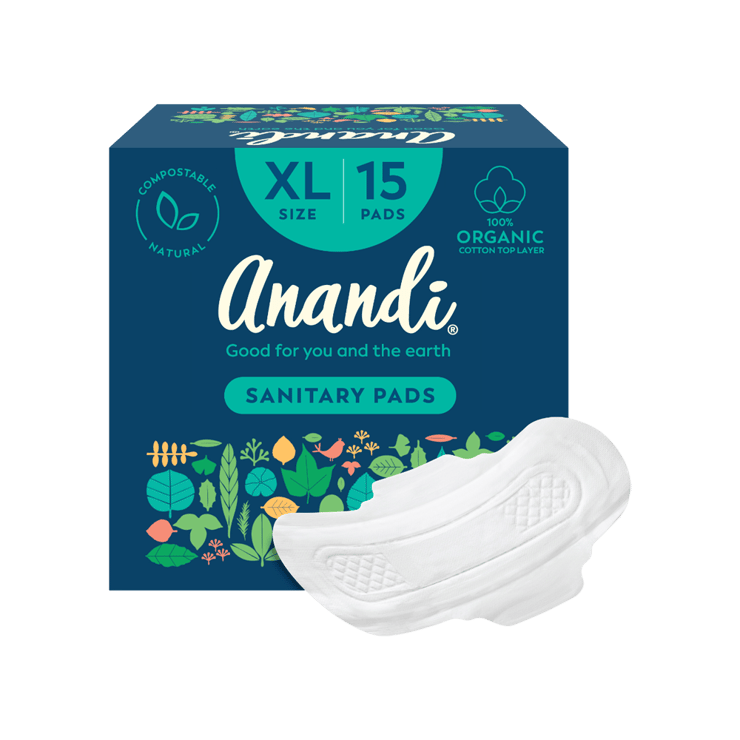 Anandi Organic Sanitary Pads – 1 pack (15 pieces)
