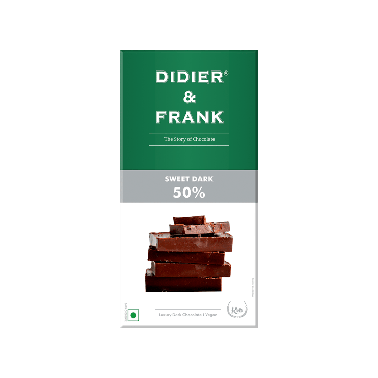 Didier & Frank Sweet Dark - 50% Dark Chocolate Bar - 50 g