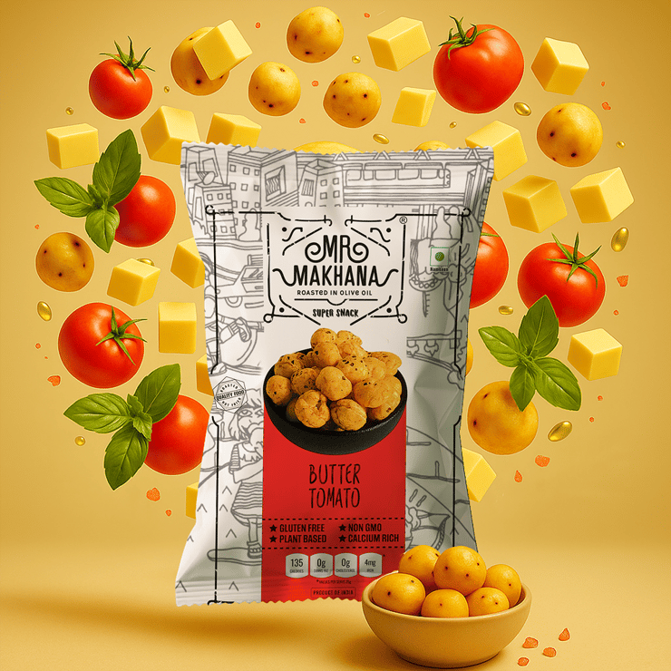 Mr. Makhana Butter Tomato Flavoured Makhana - 20 g