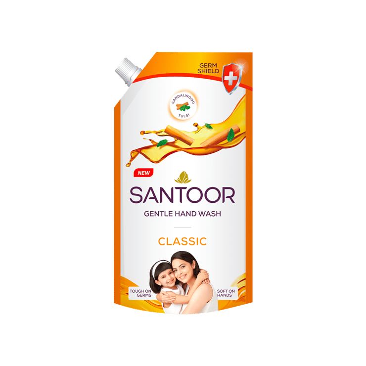 Santoor Classic Hand Wash with Sandalwood - 650 ml