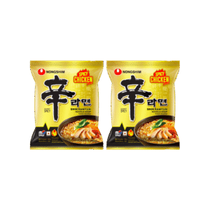 Nongshim Shin Ramyun Spicy Chicken Noodles Soup - Pack of 2 - 2 x 120 g