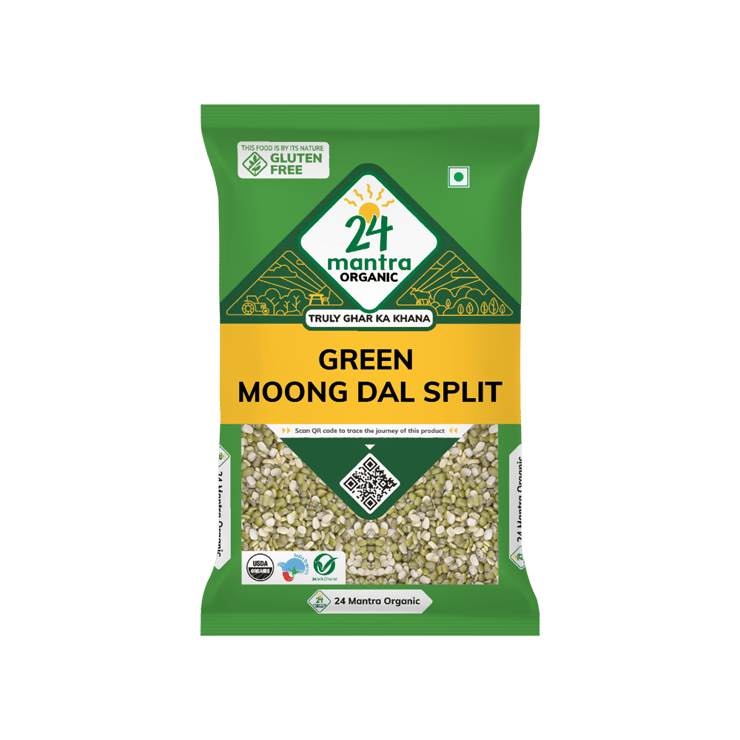 24 Mantra Organic Moong Dal (Chilka) Split - 500 g