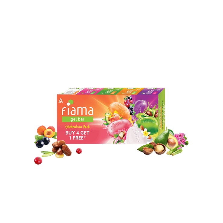 Fiama Soap Gel Bar Celebration Pack - Buy 4 get 1 Free - 5 x 125 g