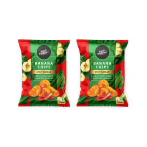 Too Yumm Spicy Korean Nendran Banana Chips - Pack of 2 - 2 x 75 g