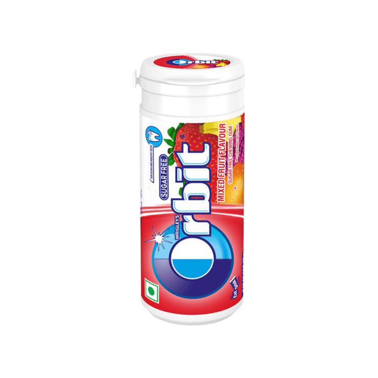 Orbit Mixed Fruit Flavour Chewing Gum (Sugar Free) - 19.8 g