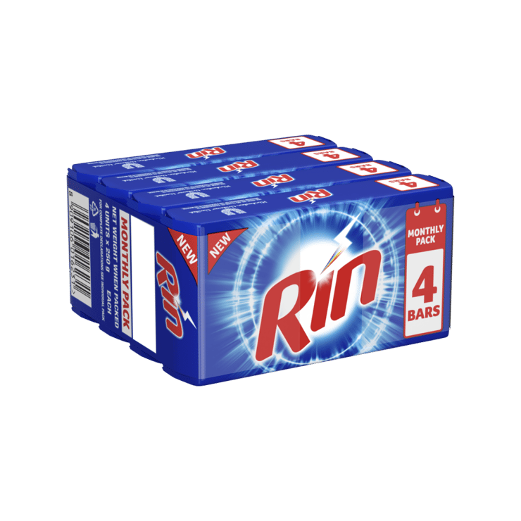 Rin Detergent Bar - 4 x 250 g