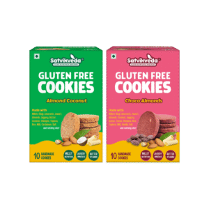 Satvikveda Gluten Free Almond Coconut & Choco Cookies Biscuit