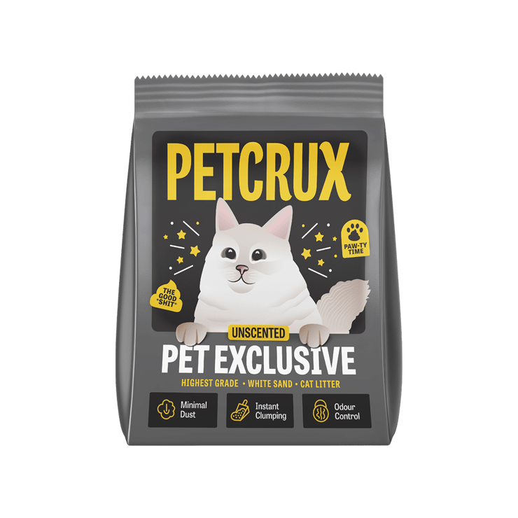 Petcrux Pet Exclusive White Sand Cat Litter (Unscented) - 5000 g