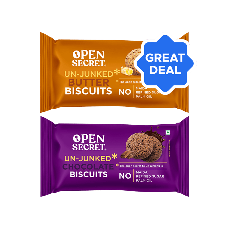 Open Secret Un-junked Butter Biscuit + Open Secret Un-junked Chocolate Biscuit Combo