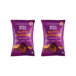 Open Secret Orange Cocoa Nutty Flavoured Almonds - Pack of 2 - 2 x 23 g