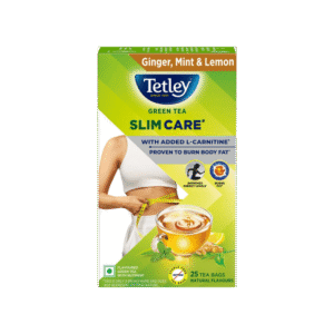Tetley Slim Care Green Tea Bags (With L-Carnitine, Ginger, Mint & Lemon) - 25 x 1.7 g