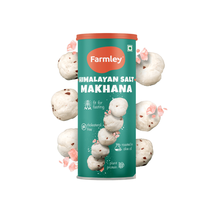 Farmley Roasted & Himalayan Salted (Sendha Namak) Flavoured Makhana Roasted In Olive Oil - 77 g