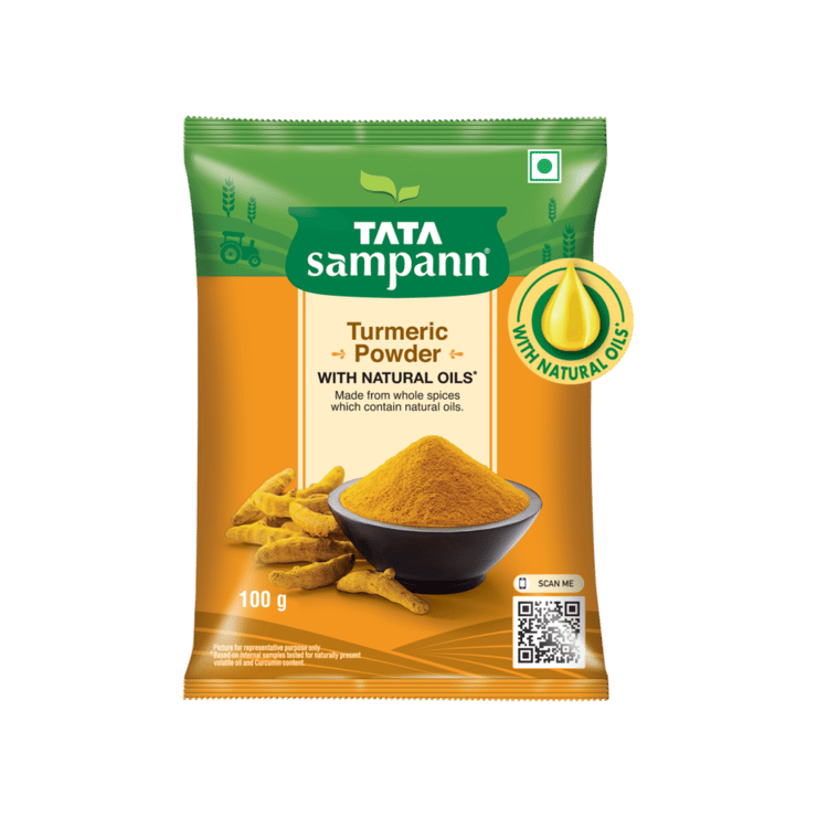 Tata Sampann Turmeric Powder/Haldi with Natural Oils - 100 g