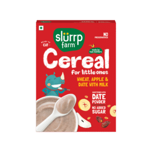 Slurrp Farm Wheat, Apple & Date Baby Cereal With Milk