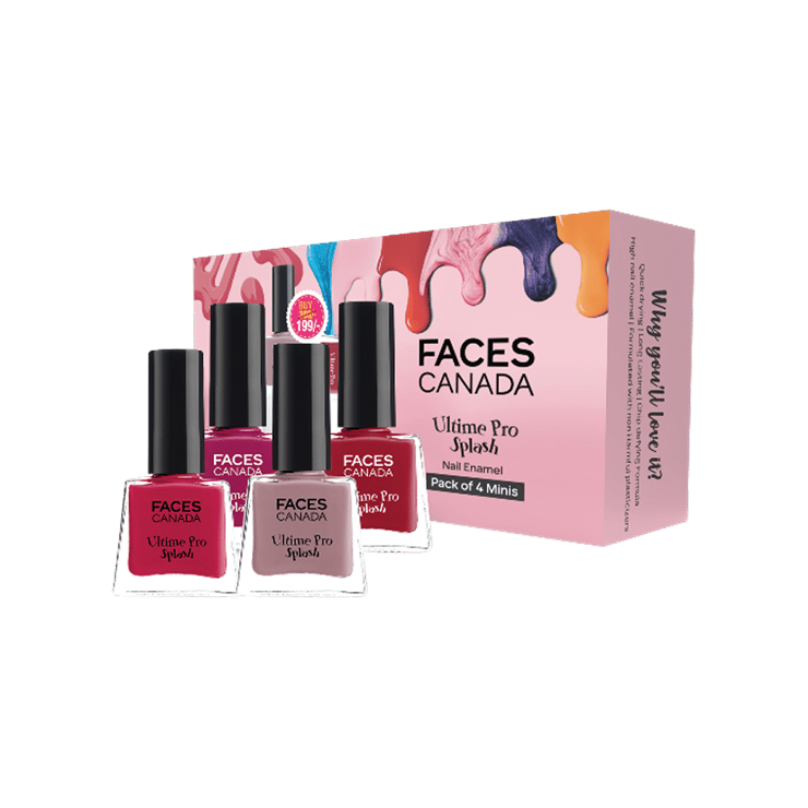 Faces Canada Ultime Pro Splash Mini Nail Paint Kit (Bold Essentials) - 1 pack (4 pieces)