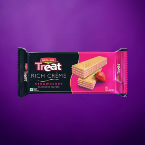Britannia Treat Strawberry Flavoured Wafers - 50 g