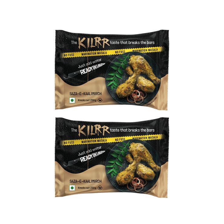 KILRR Saza-E-Kaali Mirch Tandoori Chicken Masala - Pack of 2 - 2 x 21 g