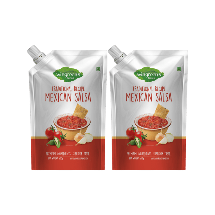 Wingreens Farms Traditional Recipe Mexican Salsa Sauce - Pack of 2 - 2 x 450 g