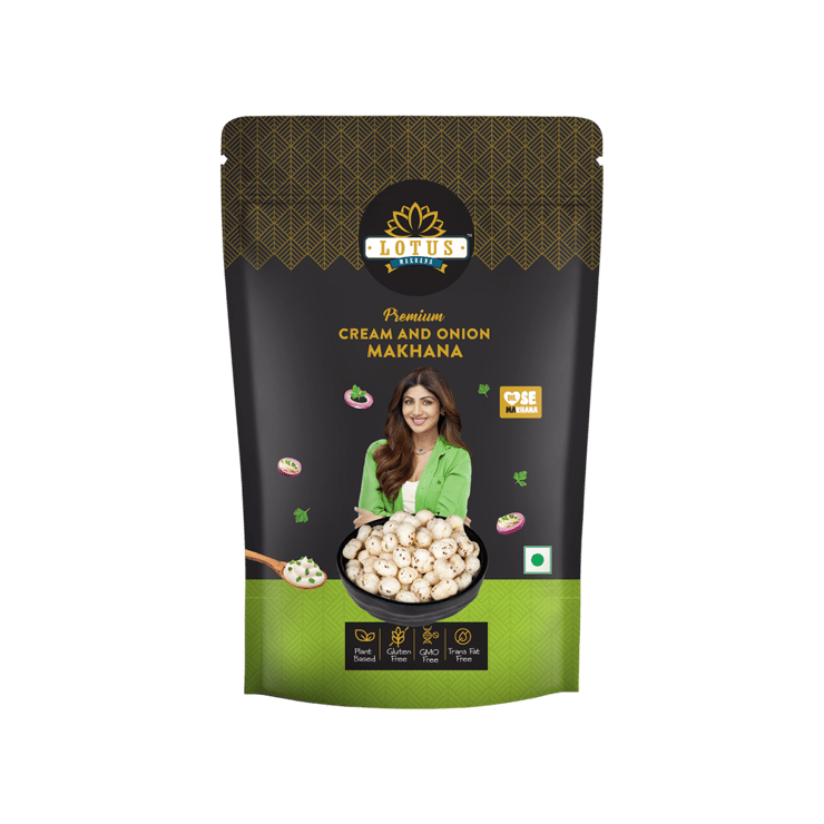 Lotus Cream And Onion Flavoured Makhana - 55 g