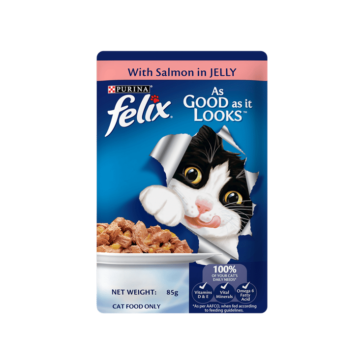 Felix Salmon with Jelly Adult Wet Wet Cat Food - 85 g