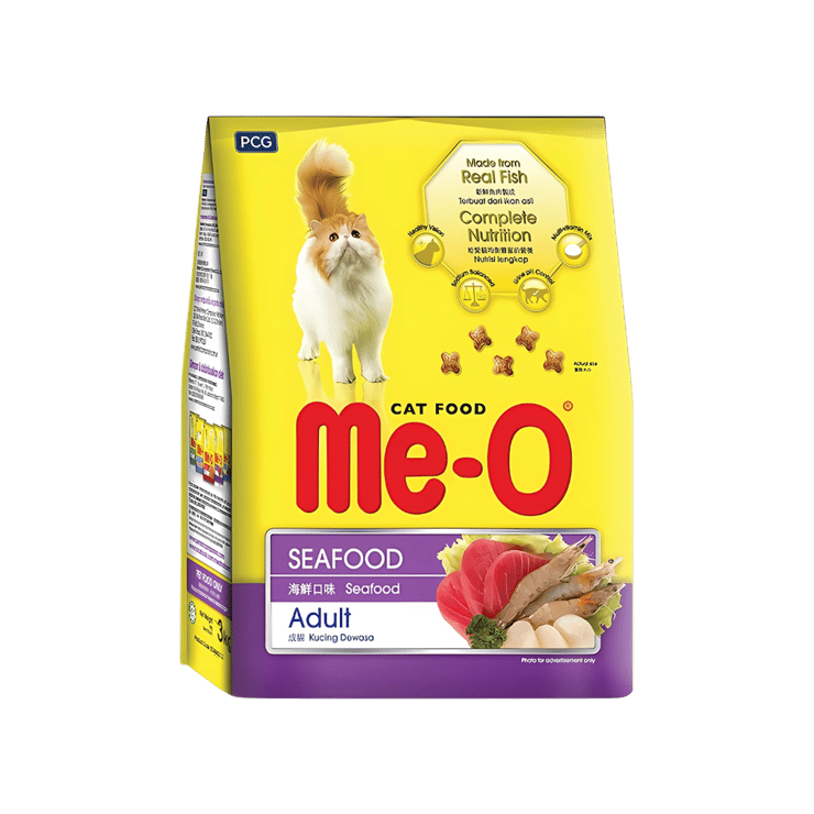 Me-O Seafood Adult Dry Cat Food - 3 kg
