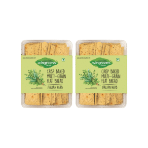 Wingreens Farms Flatbread, Italian Herb - Pack of 2 - 2 x 100 g
